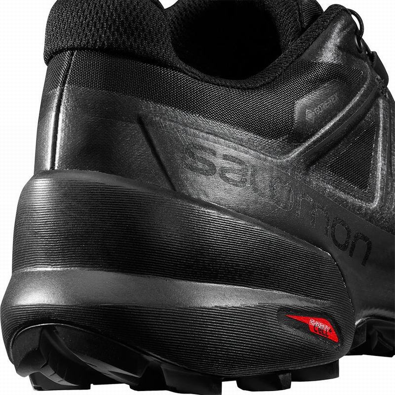Men's Salomon SPEEDCROSS 5 GORE-TEX Trail Running Shoes Black | XMKZWL-065
