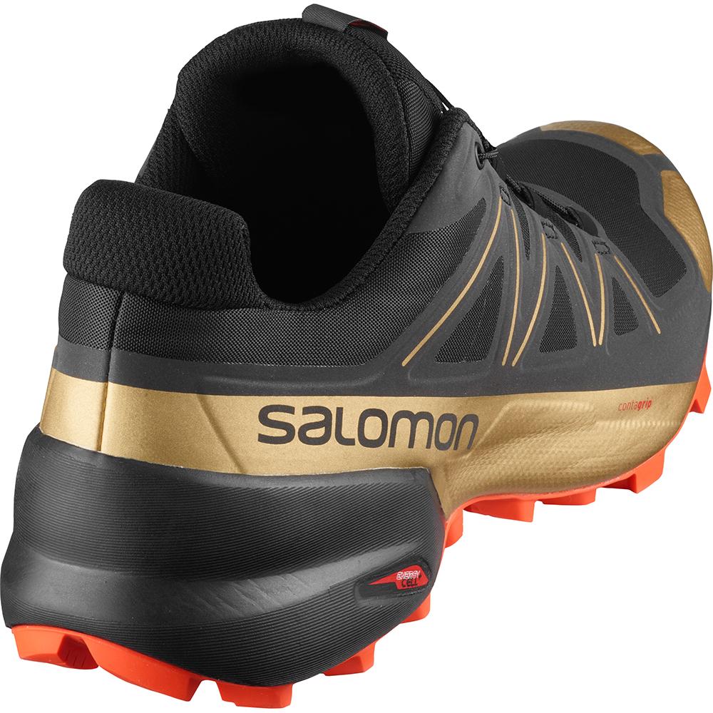 Men's Salomon SPEEDCROSS 5 GTS Trail Running Shoes Black | IMZHFK-017