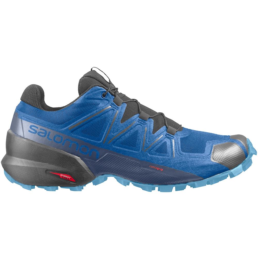 Men\'s Salomon SPEEDCROSS 5 Trail Running Shoes Indigo | DHCMVN-643