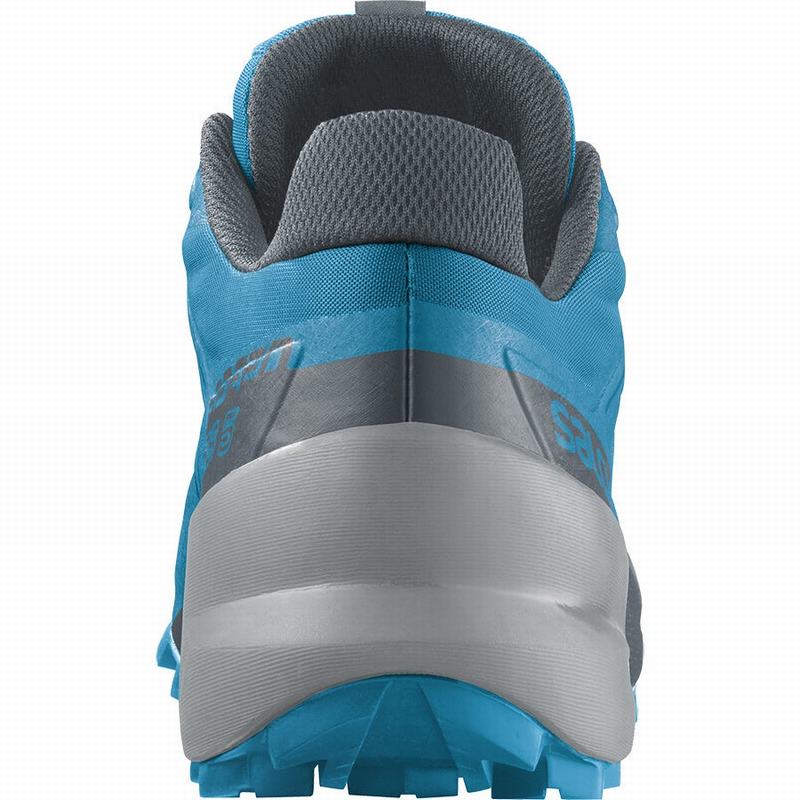 Men's Salomon SPEEDCROSS 5 Trail Running Shoes Blue | HNSMGY-420