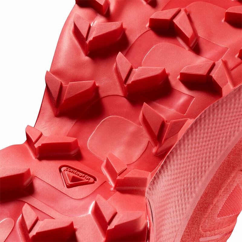 Men's Salomon SPEEDCROSS 5 Trail Running Shoes Red | JXFIKU-152