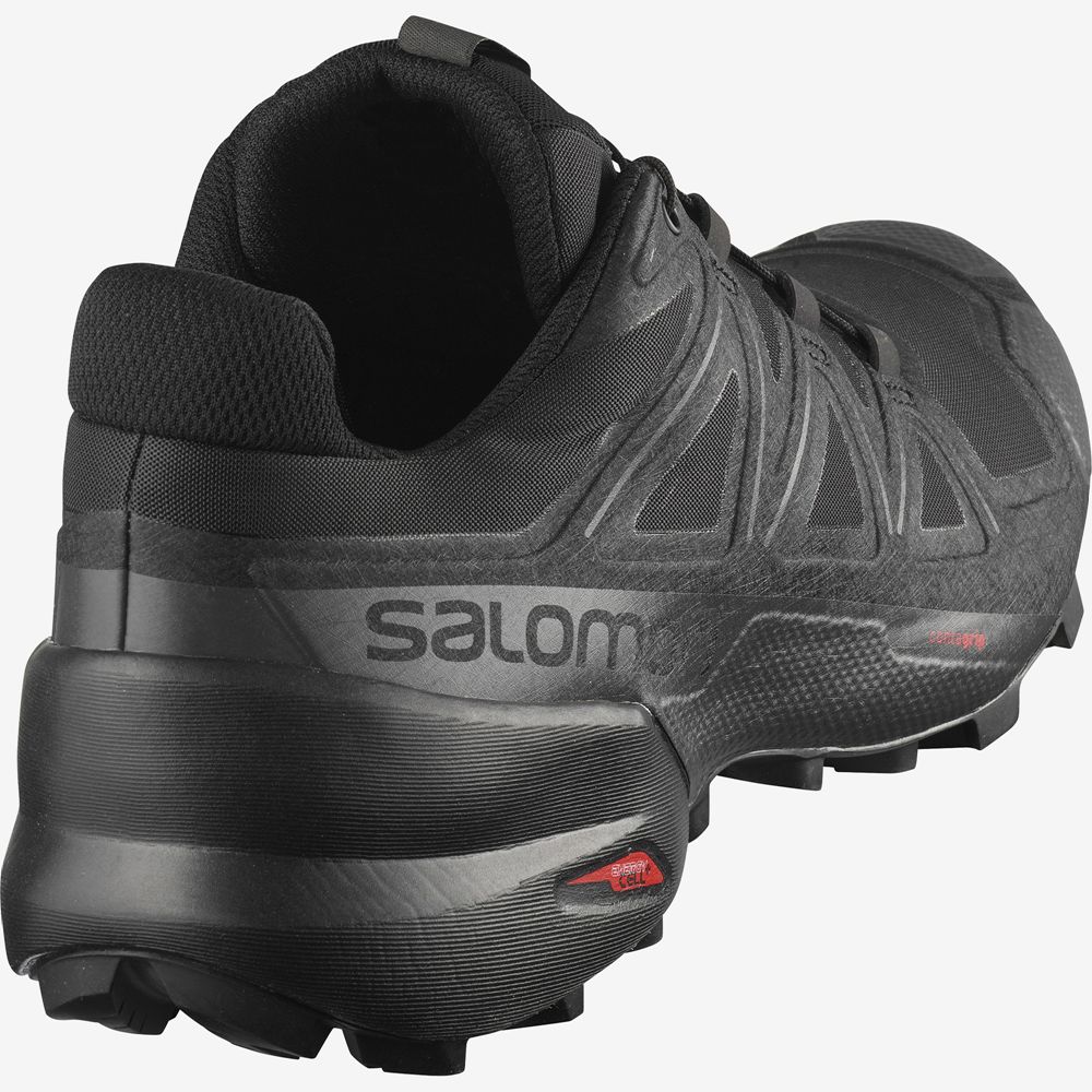 Men's Salomon SPEEDCROSS 5 Trail Running Shoes Black | PQDMHK-312