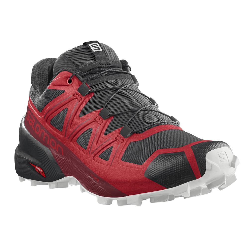Men's Salomon SPEEDCROSS 5 Trail Running Shoes Red / Black | RXKVBN-592
