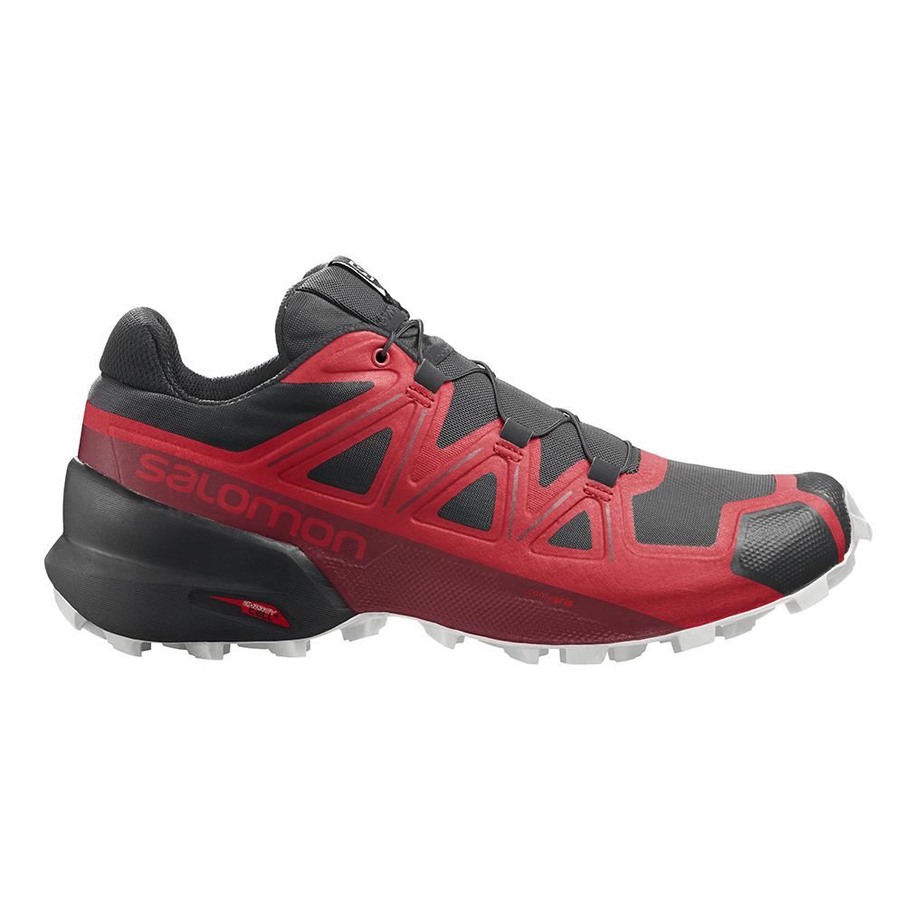 Men\'s Salomon SPEEDCROSS 5 Trail Running Shoes Red / Black | RXKVBN-592