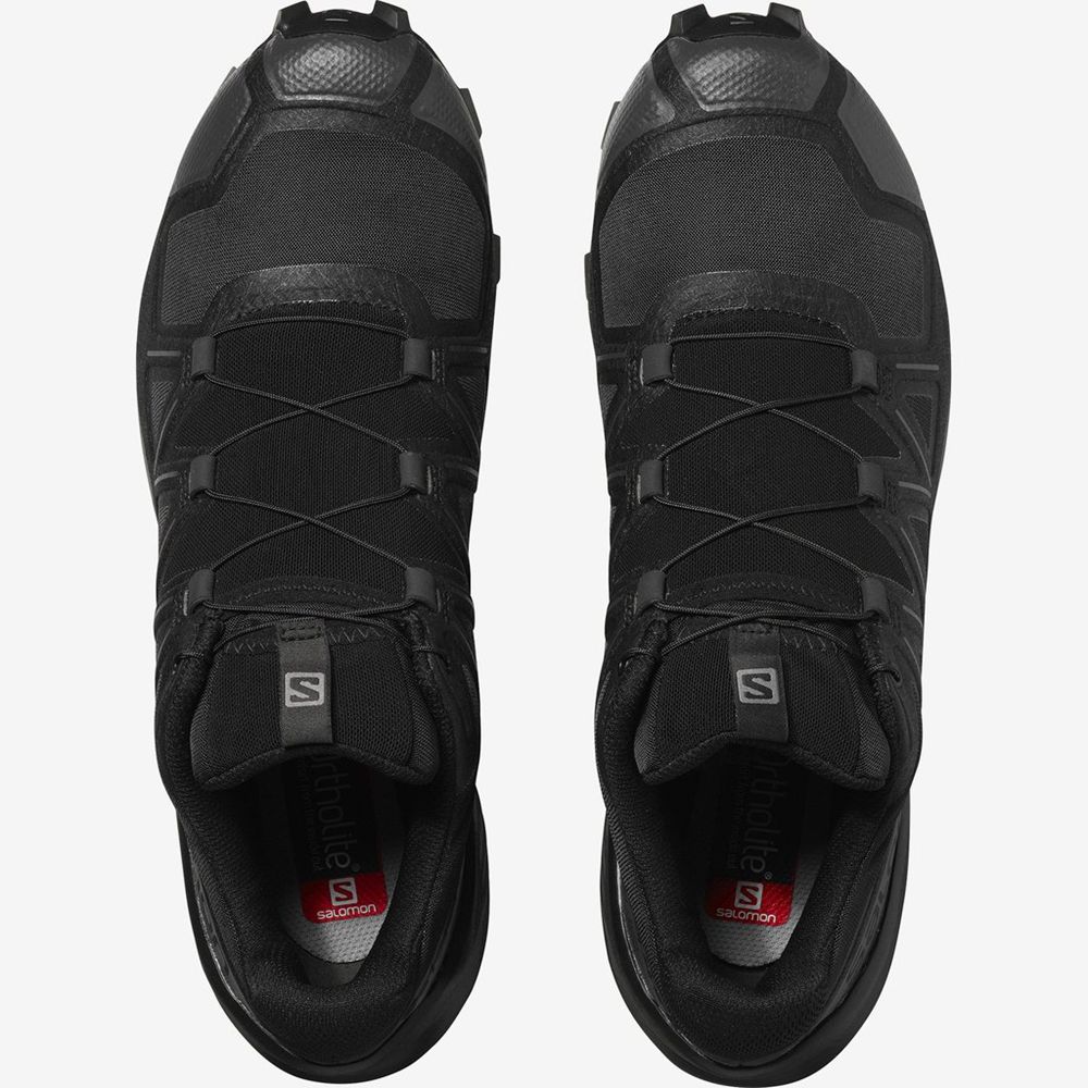 Men's Salomon SPEEDCROSS 5 Trail Running Shoes Black | SYKGVQ-193