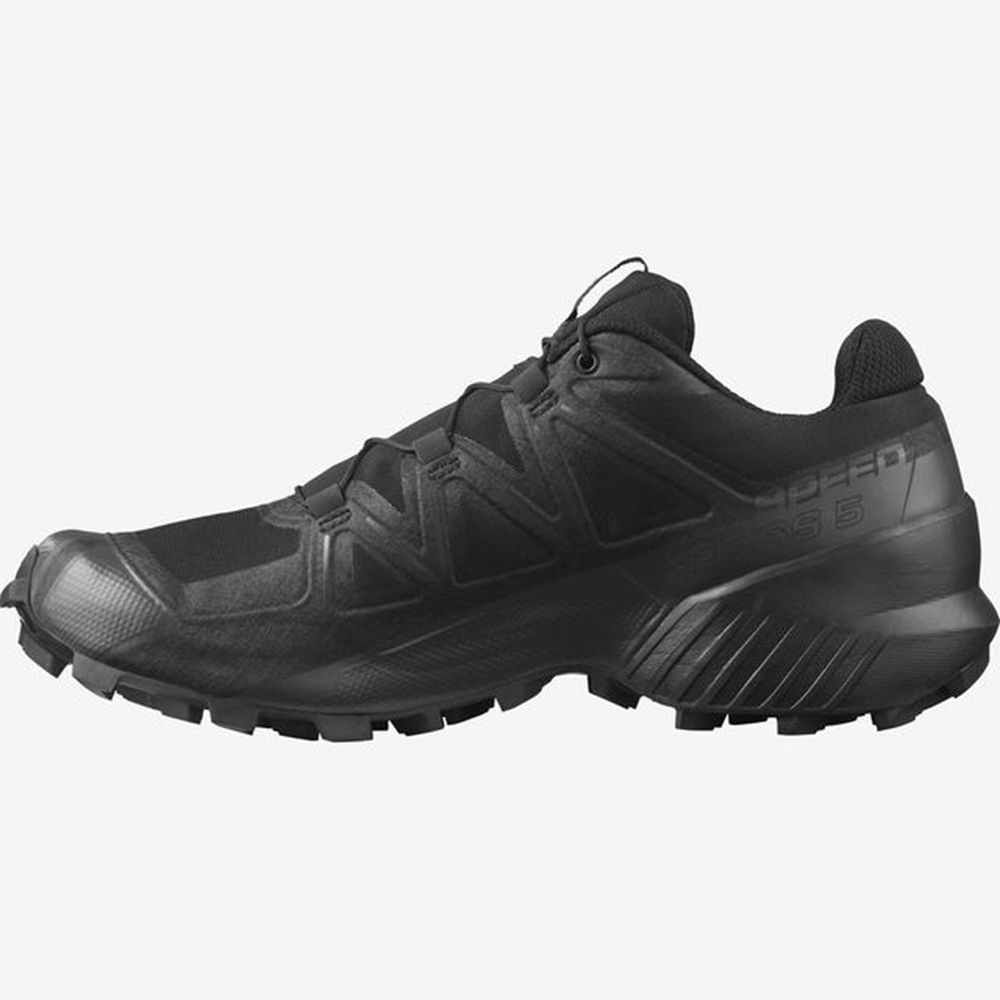 Men's Salomon SPEEDCROSS 5 Trail Running Shoes Black | SYKGVQ-193