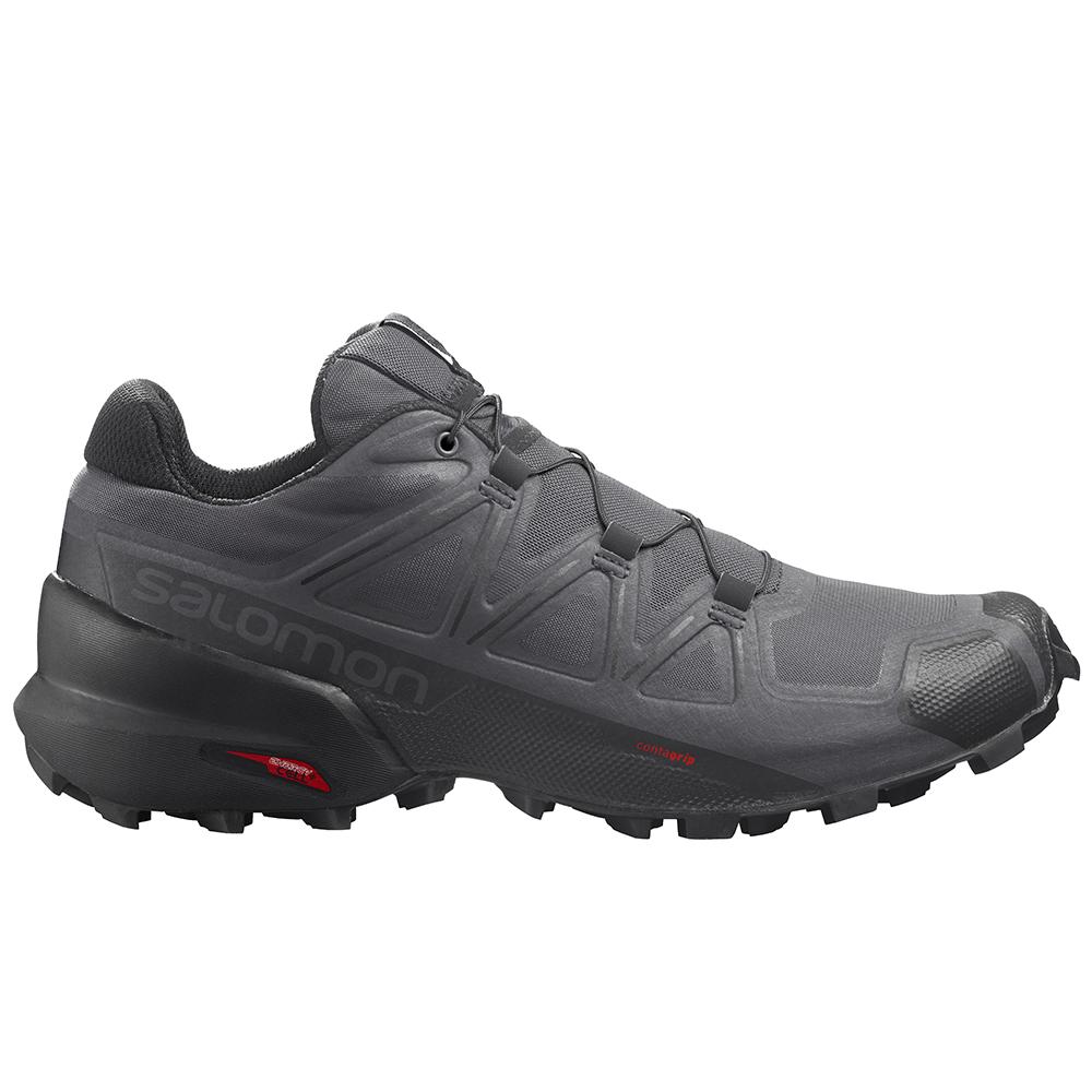 Men\'s Salomon SPEEDCROSS 5 Trail Running Shoes Black | TUDVGS-360