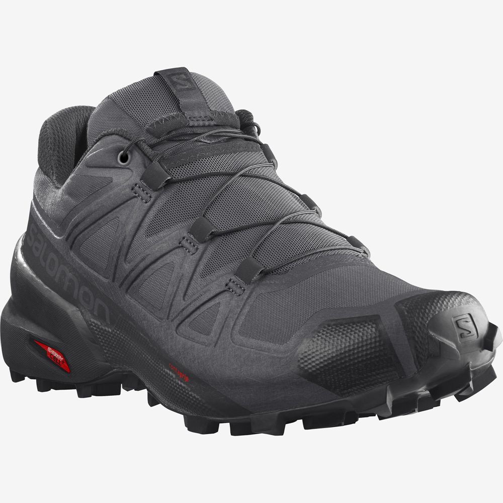 Men's Salomon SPEEDCROSS 5 Trail Running Shoes Grey | YICDUH-189