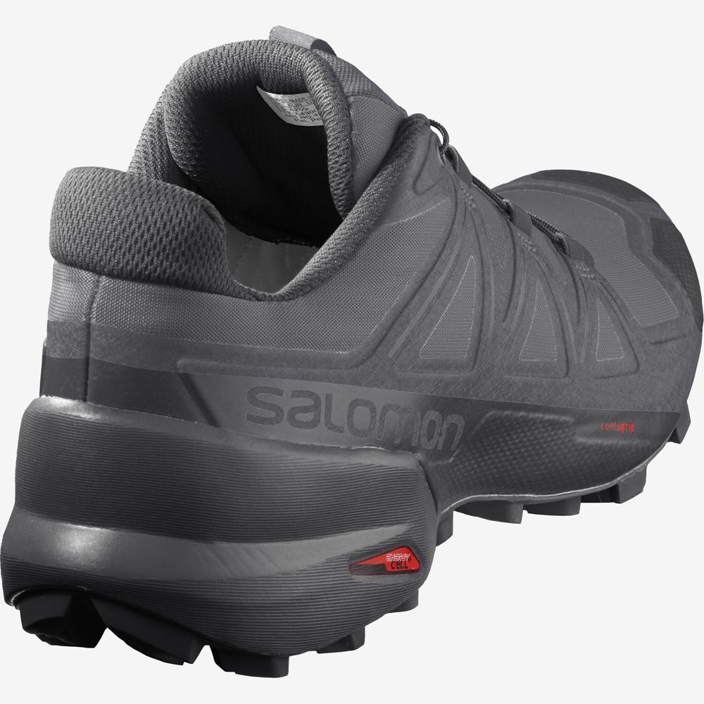 Men's Salomon SPEEDCROSS 5 Trail Running Shoes Grey | YICDUH-189