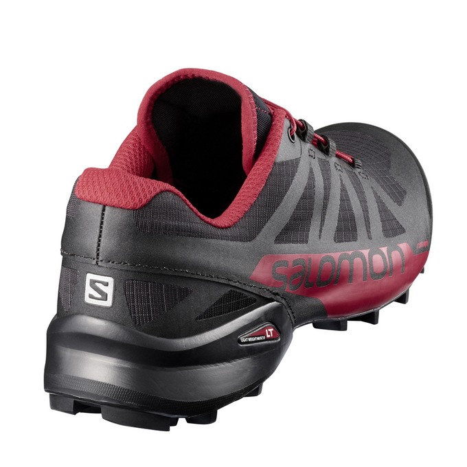 Men's Salomon SPEEDCROSS PRO 2 Trail Running Shoes Black / Burgundy | XYCHSJ-350