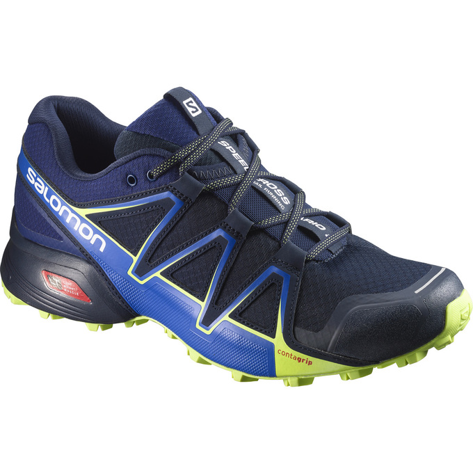 Men\'s Salomon SPEEDCROSS VARIO 2 Trail Running Shoes Navy | JYMPGL-617