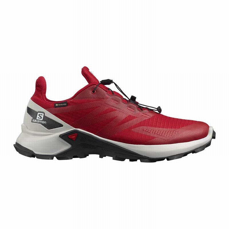 Men\'s Salomon SUPERCROSS BLAST GTX Trail Running Shoes Red | DFPOAK-457