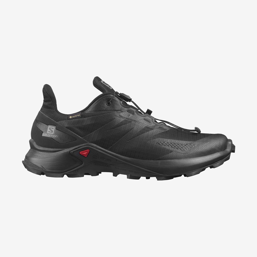 Men\'s Salomon SUPERCROSS BLAST GTX Trail Running Shoes Black | JAFXCM-823
