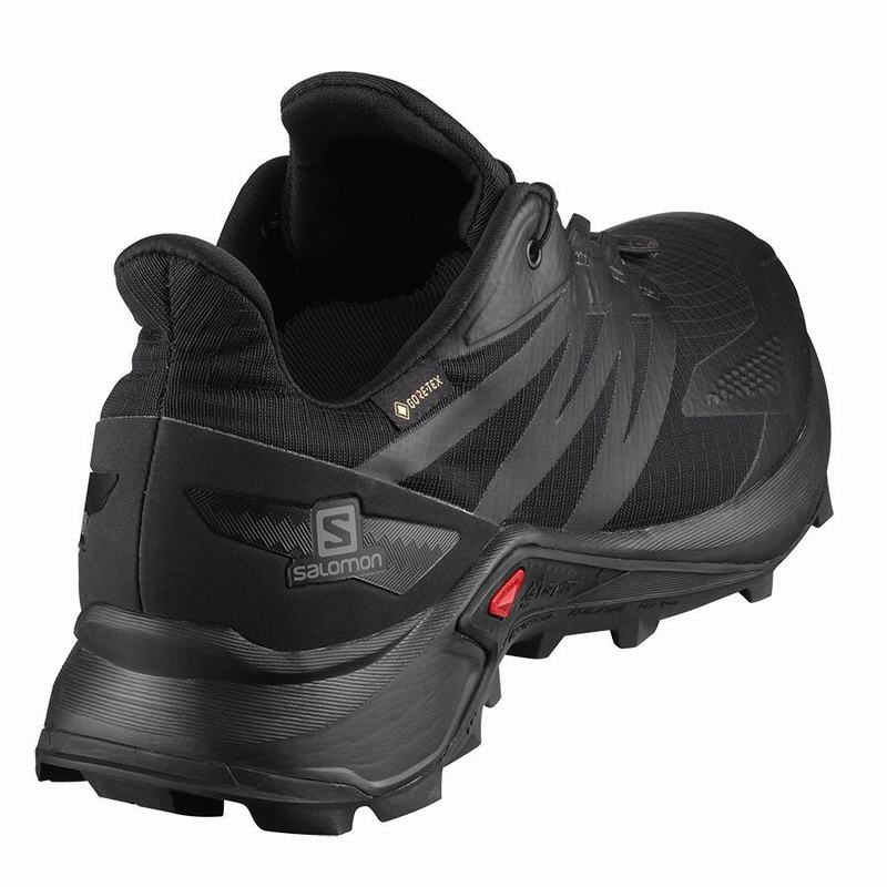 Men's Salomon SUPERCROSS BLAST GTX Trail Running Shoes Black | SDXQMK-456
