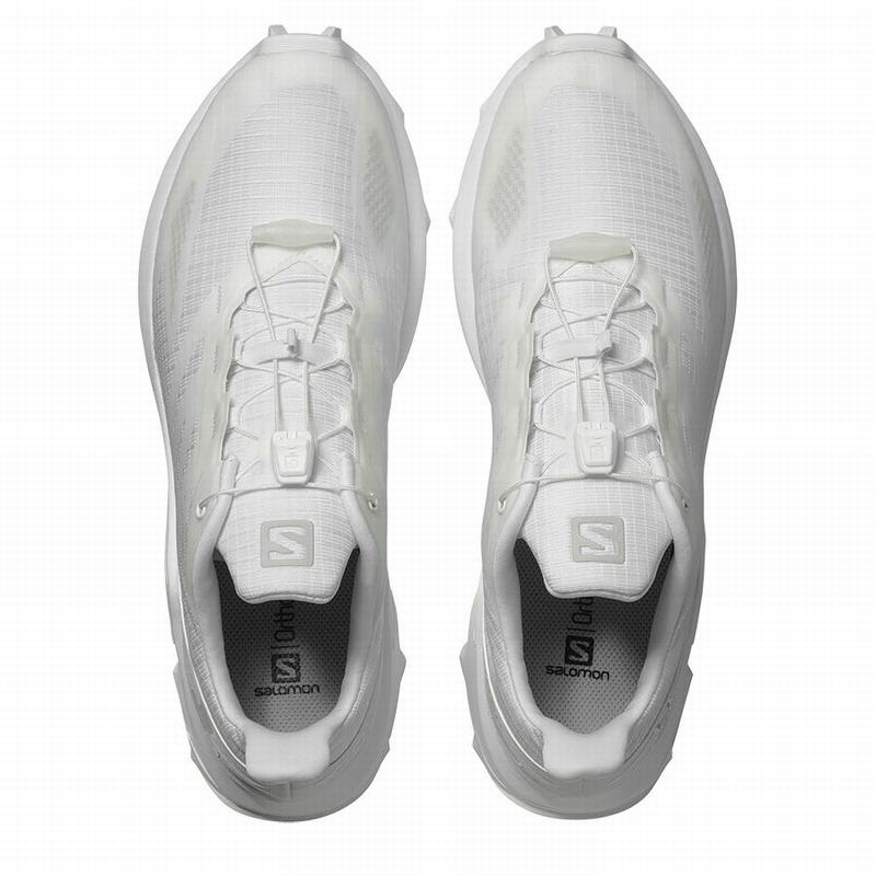 Men's Salomon SUPERCROSS BLAST Trail Running Shoes White | LFCZMQ-523