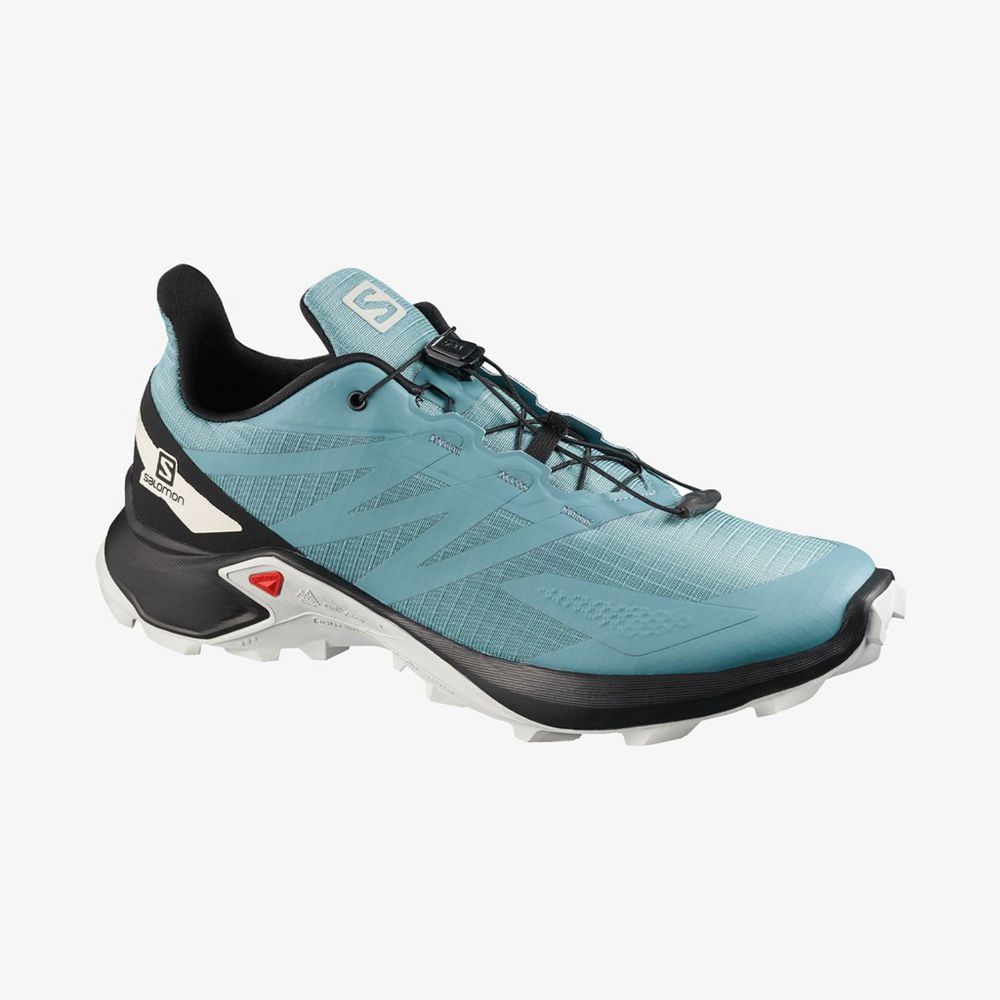 Men\'s Salomon SUPERCROSS BLAST Trail Running Shoes Blue | LPNZXQ-821