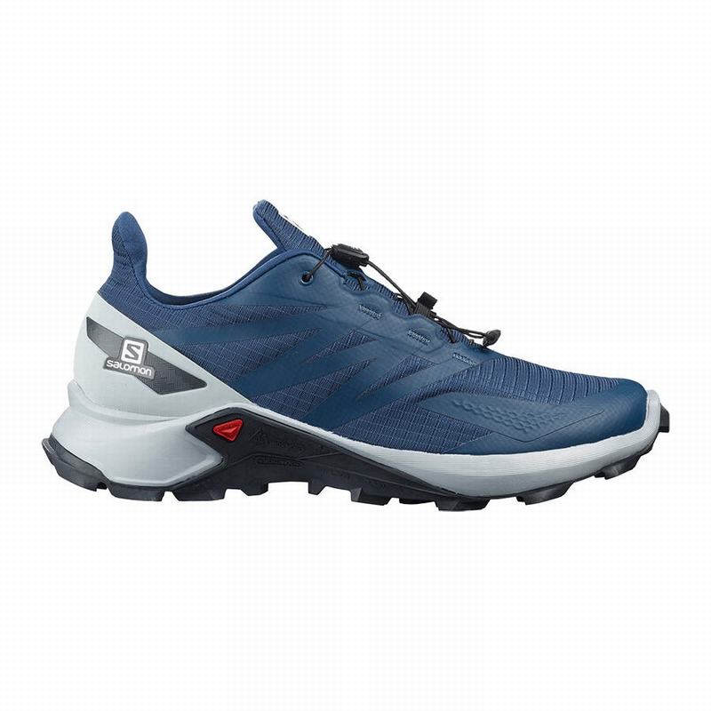 Men\'s Salomon SUPERCROSS BLAST Trail Running Shoes Navy / Blue | MAJNHI-392
