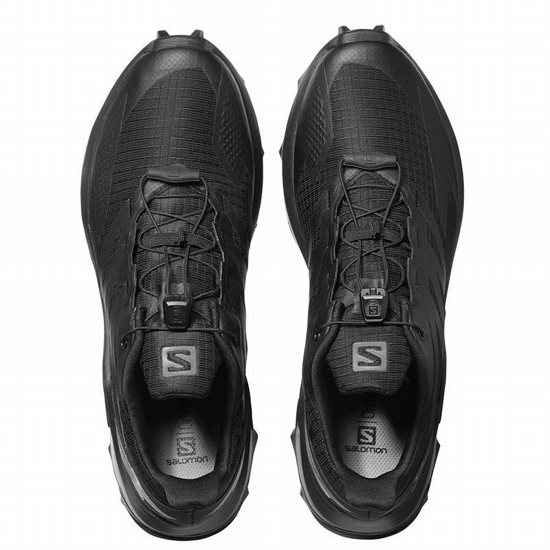 Men's Salomon SUPERCROSS BLAST Trail Running Shoes Black | XSKVAY-356