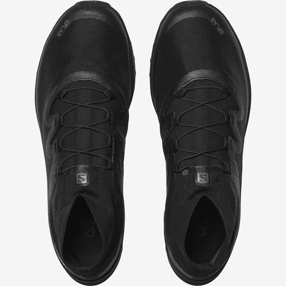 Men's Salomon S/LAB CROSS LTD Sneakers Black | XWOHDG-695