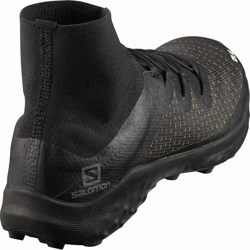 Men's Salomon S/LAB CROSS Trail Running Shoes Black / White | FOKUWH-813