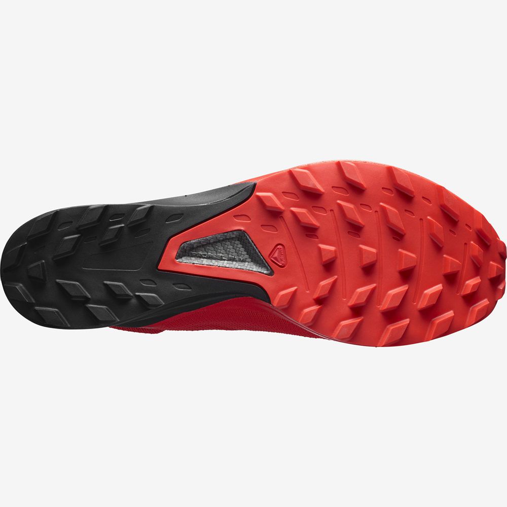 Men's Salomon S/LAB SENSE 8 SG Trail Running Shoes Red | QCMWXI-562