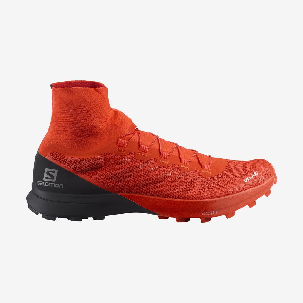 Men\'s Salomon S/LAB SENSE 8 SG Trail Running Shoes Red | QCMWXI-562