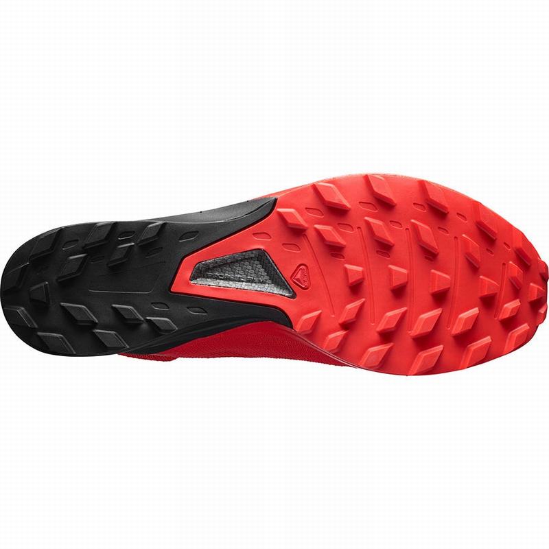 Men's Salomon S/LAB SENSE 8 SOFTGROUND Trail Running Shoes Red / Black | ZDAVYF-146