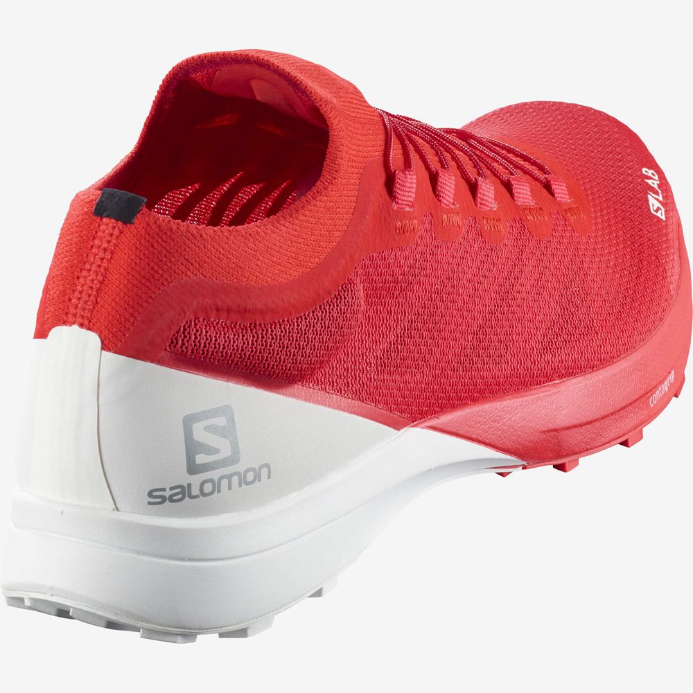Men's Salomon S/LAB SENSE 8 Trail Running Shoes Red | SDHFVM-257