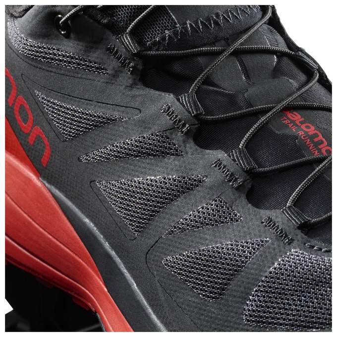 Men's Salomon S/LAB SENSE ULTRA Trail Running Shoes Black / Red | GOAUXW-502