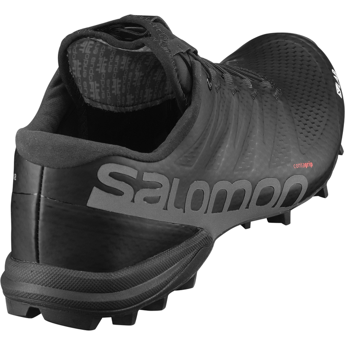 Men's Salomon S/LAB SPEED 2 Trail Running Shoes Black | FWDXAS-526