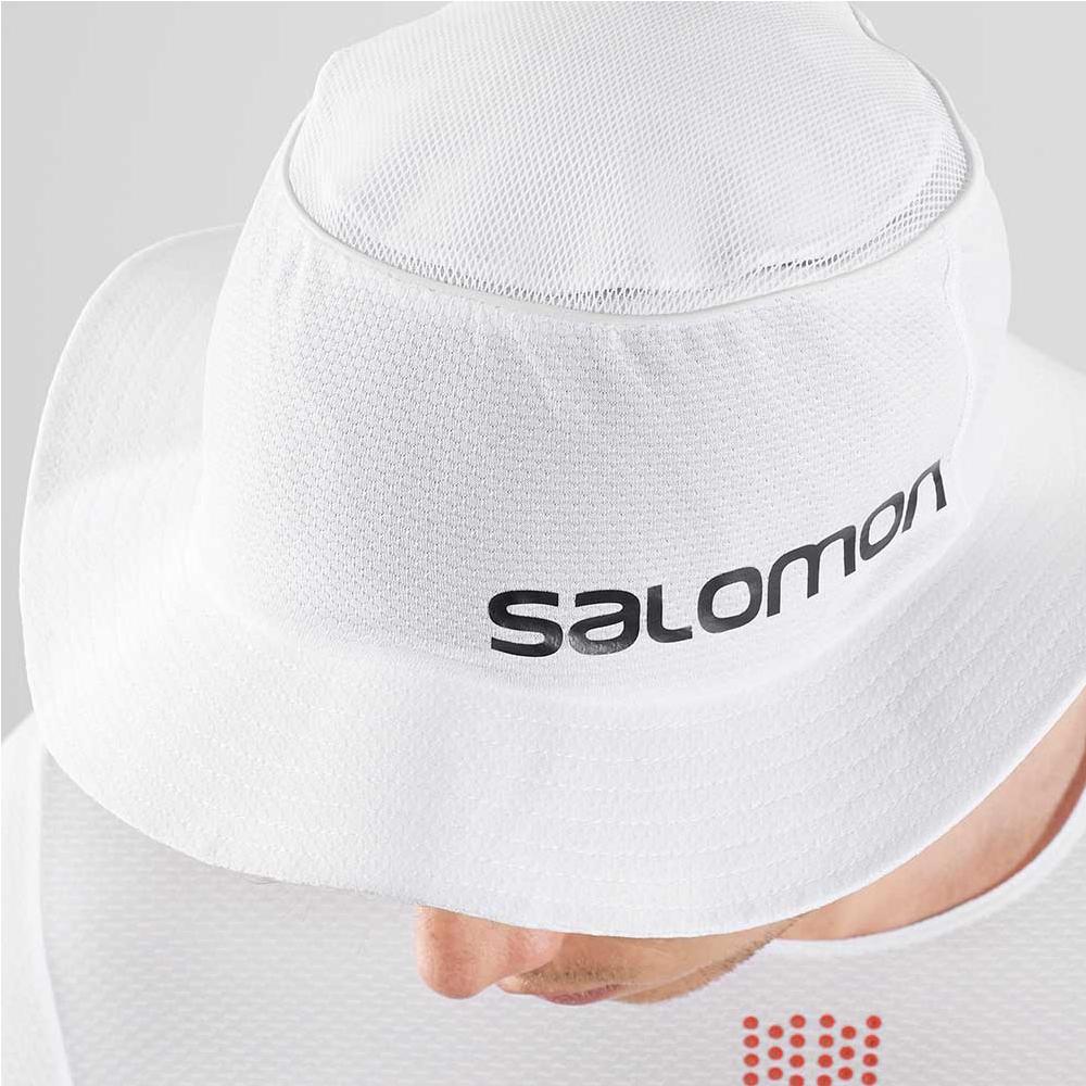 Men's Salomon S/LAB SPEED BOB Hats White | XHALYM-892