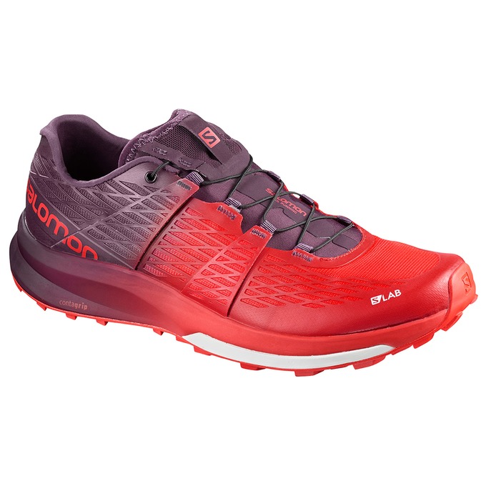 Men\'s Salomon S/LAB ULTRA Trail Running Shoes Red / Purple | SCZLYM-270