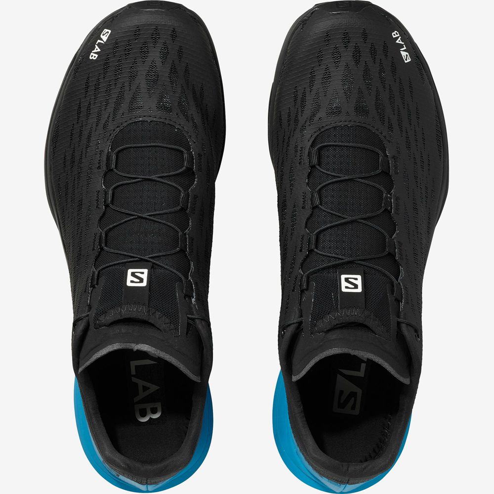 Men's Salomon S/LAB XA AMPHIB 2 Trail Running Shoes Black / Blue | DSQGKZ-329