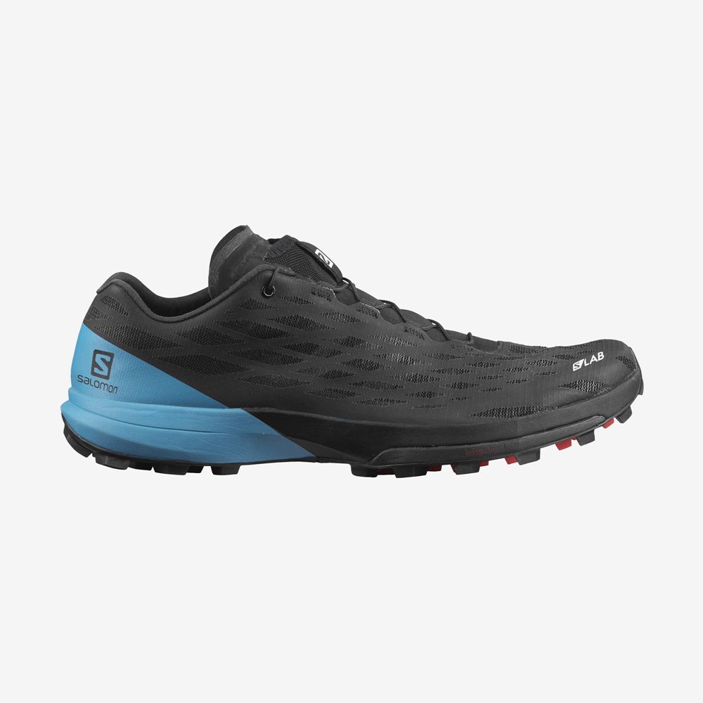 Men\'s Salomon S/LAB XA AMPHIB 2 Trail Running Shoes Black / Blue | DSQGKZ-329