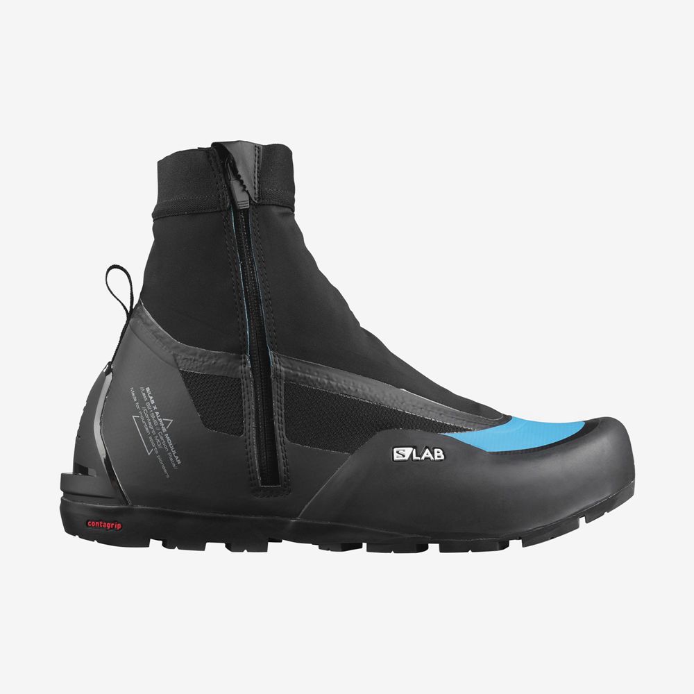 Men\'s Salomon S/LAB X ALPINE MODULAR Trail Running Shoes Black | HKJTNA-974