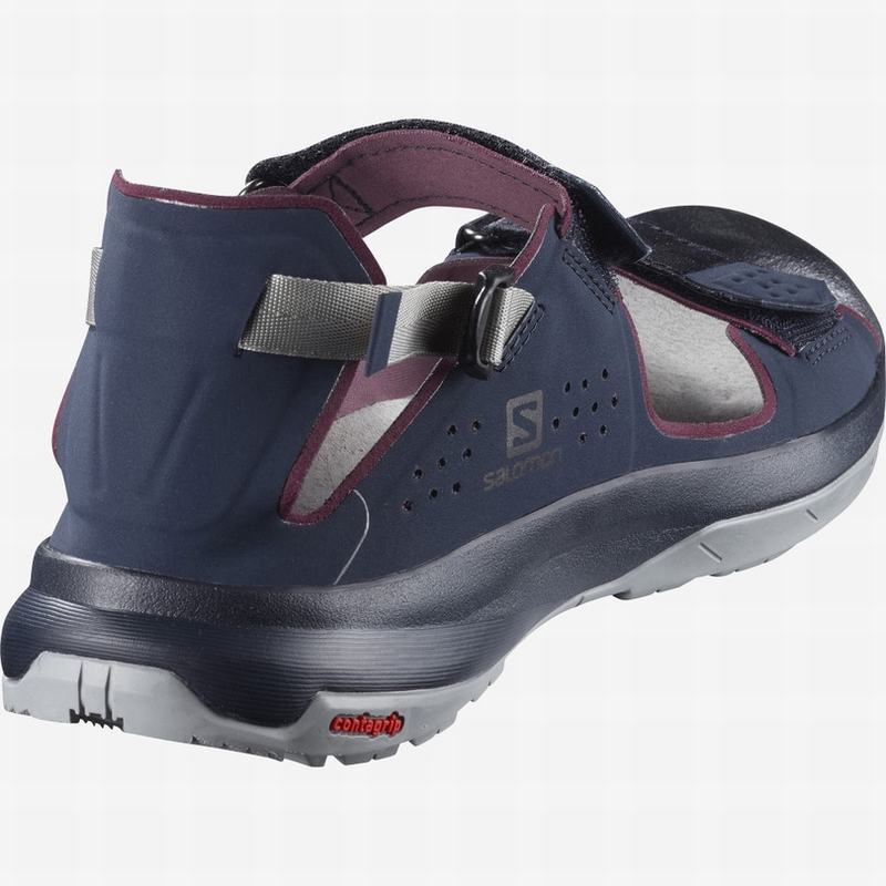 Men's Salomon TECH FEEL Sandals Navy | GPCIVT-492