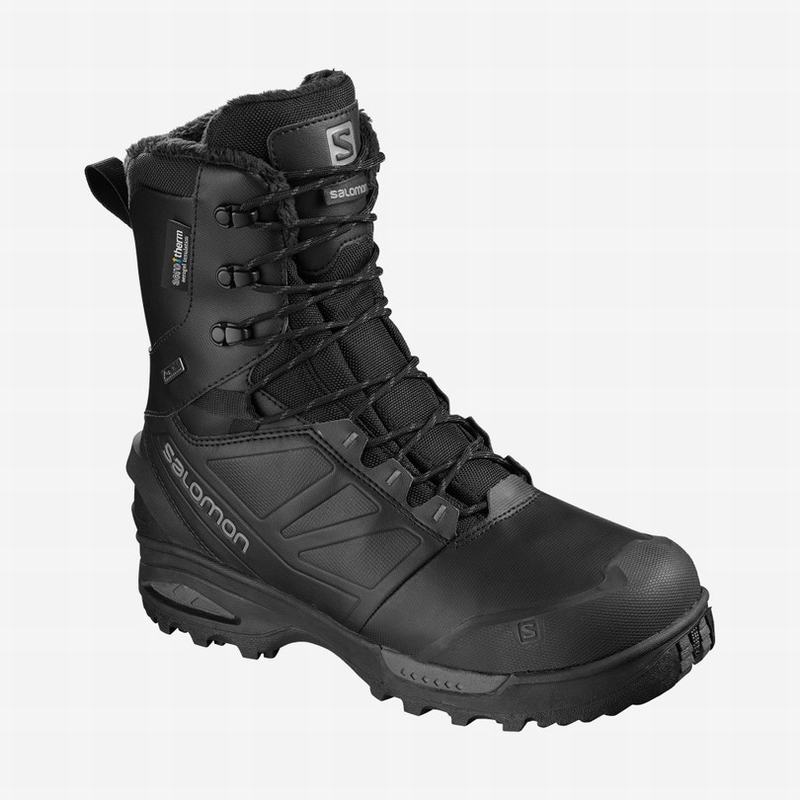 Men\'s Salomon TOUNDRA PRO CLIMASALOMON WATERPROOF Winter Boots Black | IHMACB-687