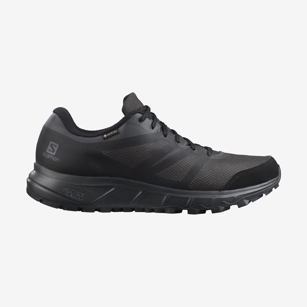 Men\'s Salomon TRAILSTER 2 GORE-TEX Trail Running Shoes Black | MSJZVK-089