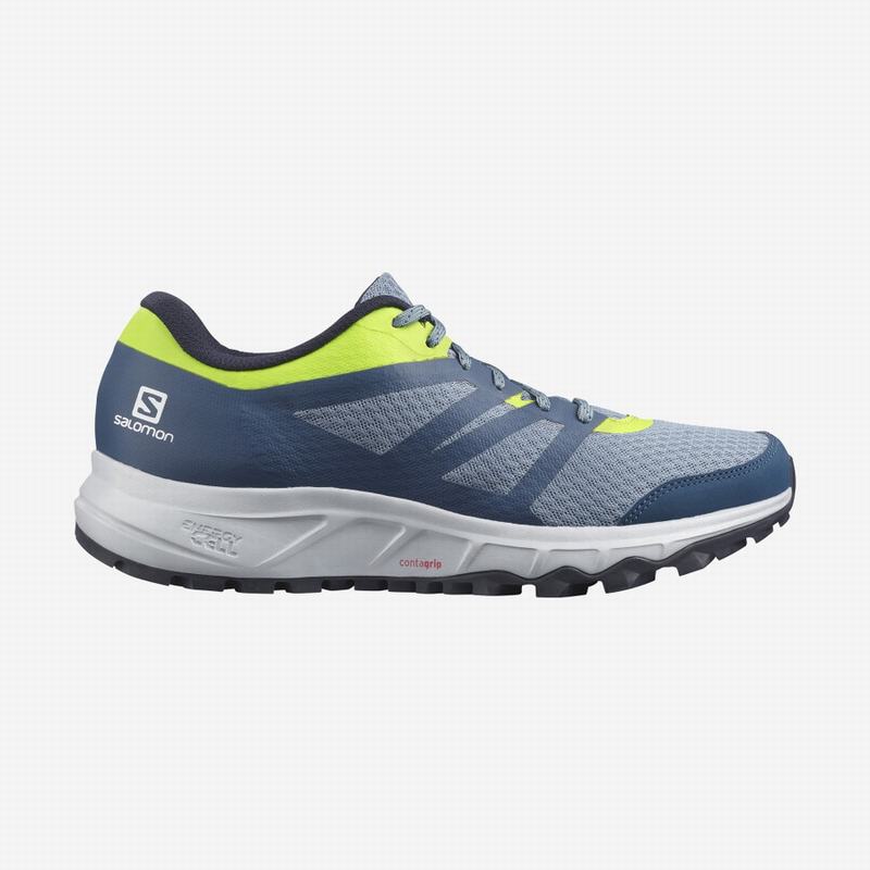 Men\'s Salomon TRAILSTER 2 Trail Running Shoes Blue Grey / Navy | REGVUX-108