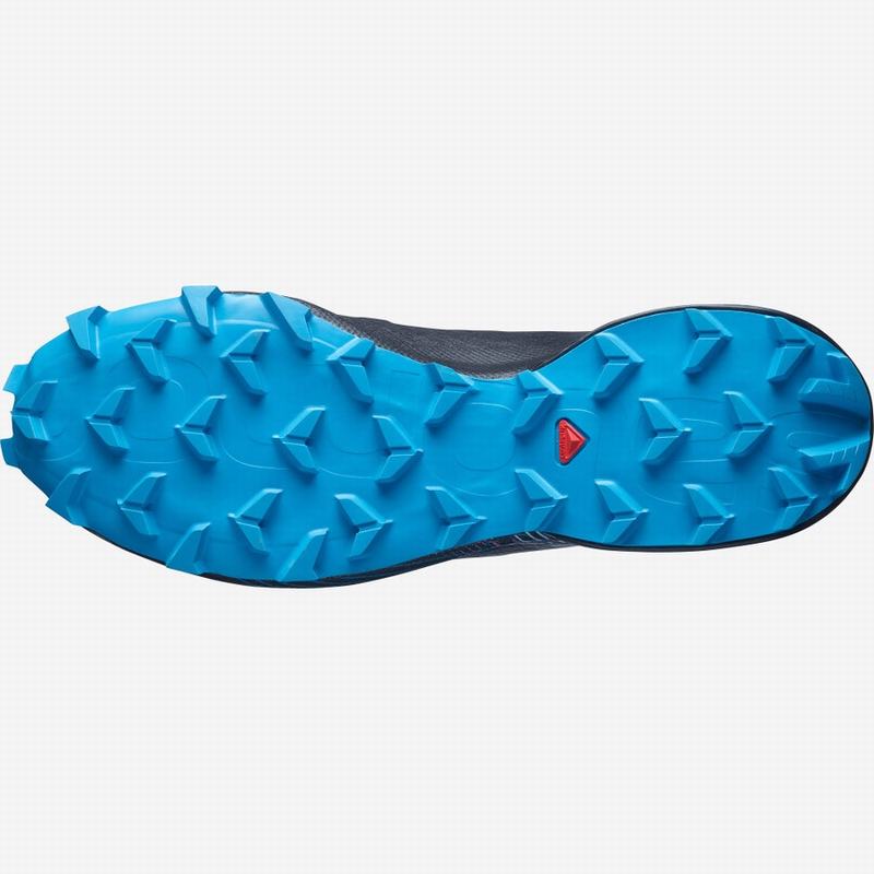 Men's Salomon Trail Running Shoes Black / Red | OYDSPA-290