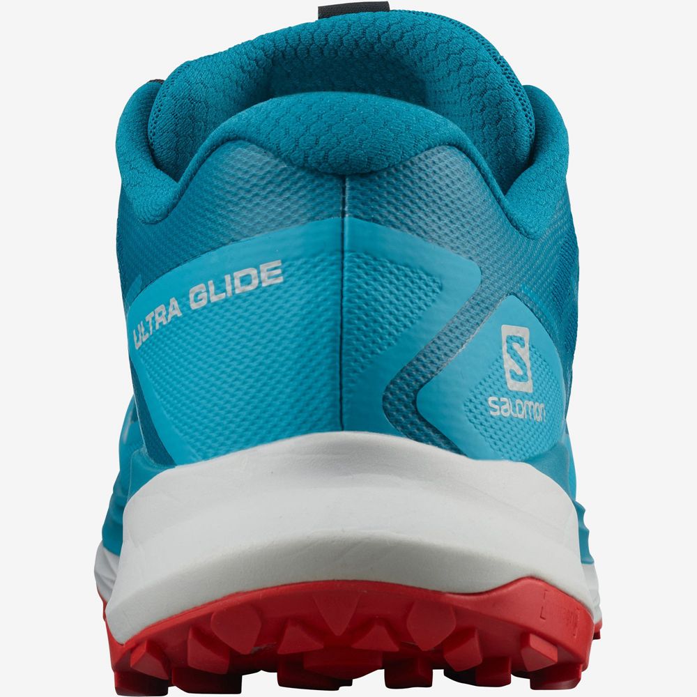 Men's Salomon ULTRA GLIDE Trail Running Shoes Azure | XDYNMZ-639