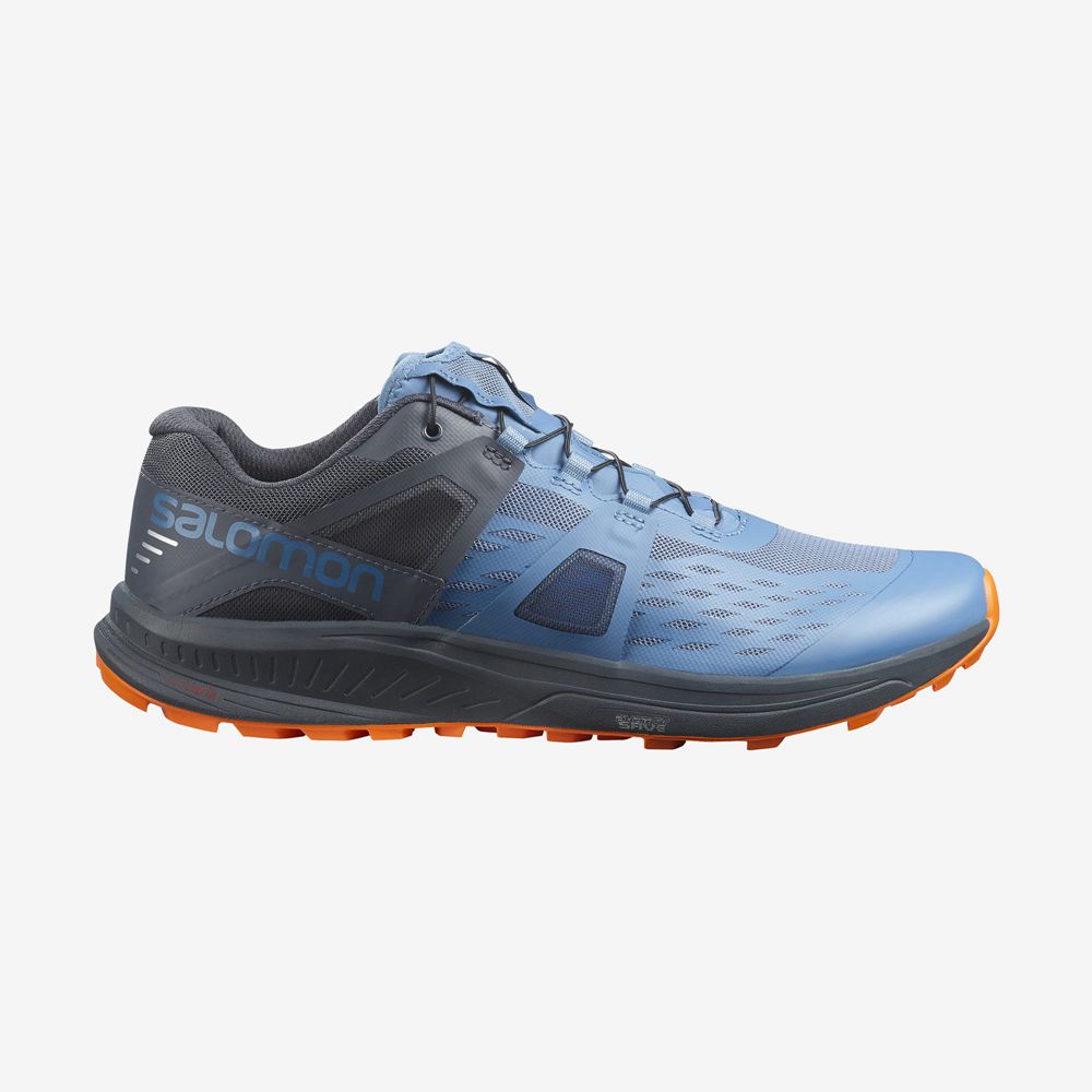 Men\'s Salomon ULTRA /PRO Trail Running Shoes Blue / Black | HGXUQD-784