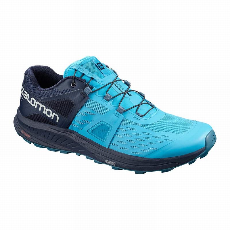 Men\'s Salomon ULTRA /PRO Trail Running Shoes Blue | NKUGWI-987