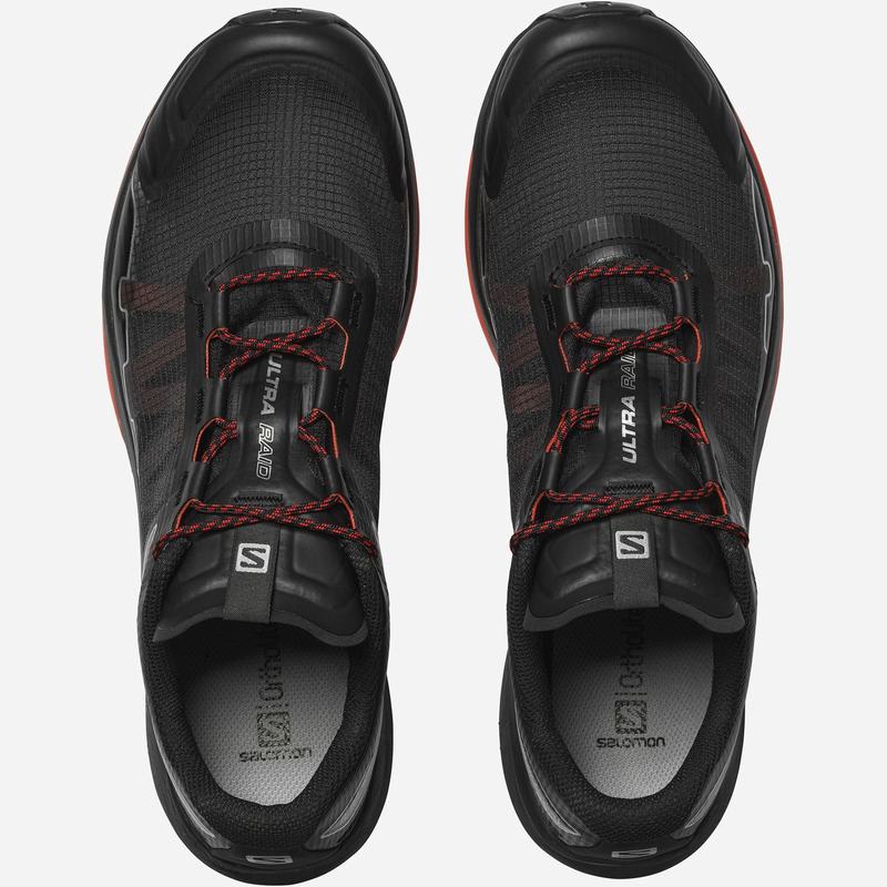 Men's Salomon ULTRA RAID Trail Running Shoes Black / Red | KIRJWQ-180