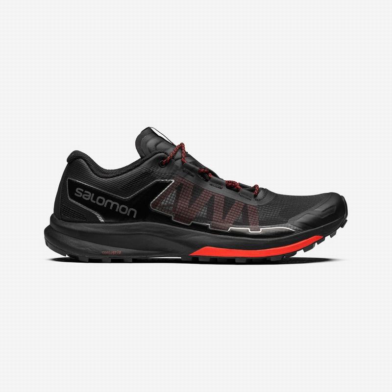 Men\'s Salomon ULTRA RAID Trail Running Shoes Black / Red | KIRJWQ-180