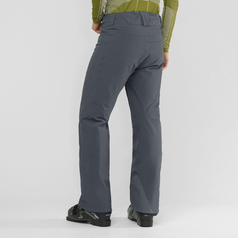 Men's Salomon UNTRACKED M Ski Pants Grey | OLEUQZ-706