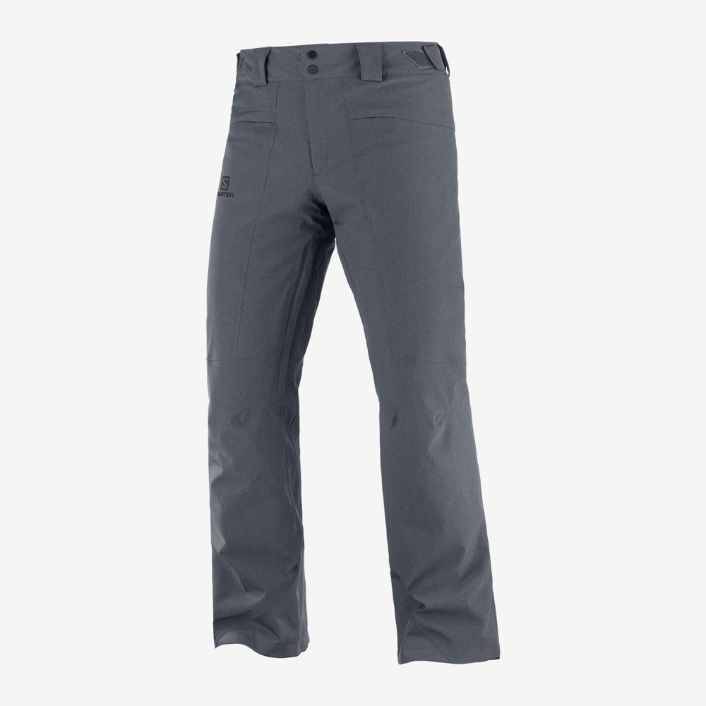 Men's Salomon UNTRACKED M Ski Pants Grey | OLEUQZ-706