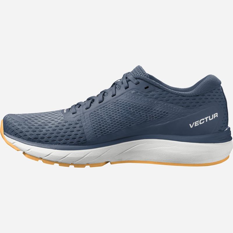 Men's Salomon VECTUR Running Shoes Navy / White | IXNFSY-074