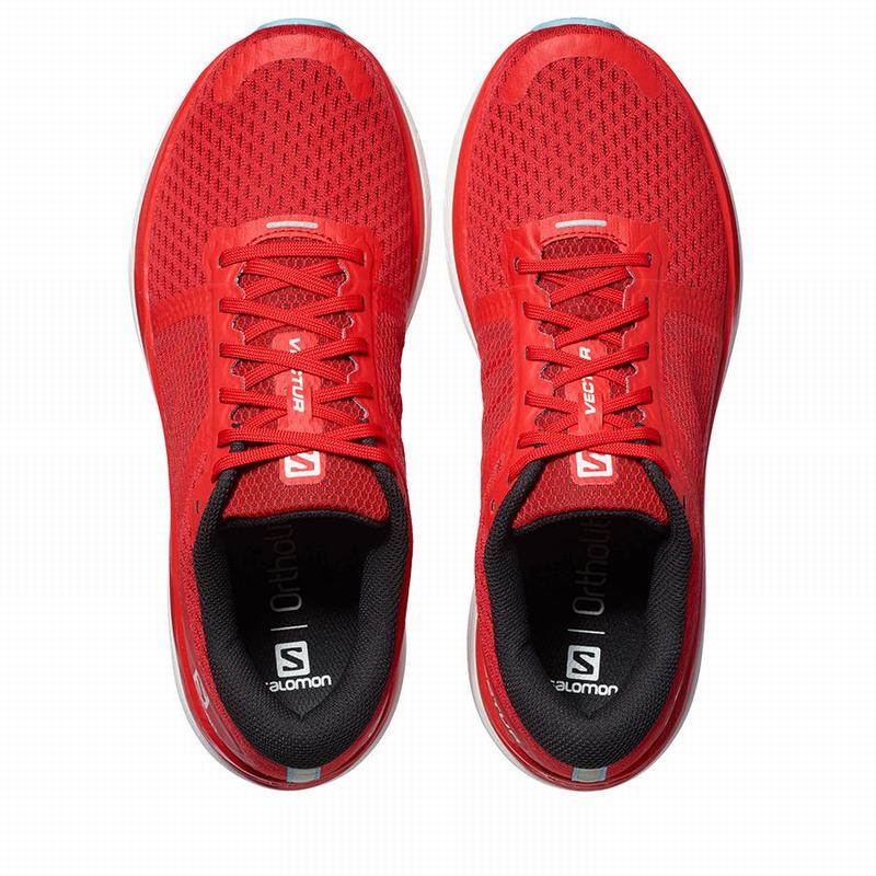 Men's Salomon VECTUR Running Shoes Red | ZVYBSF-520