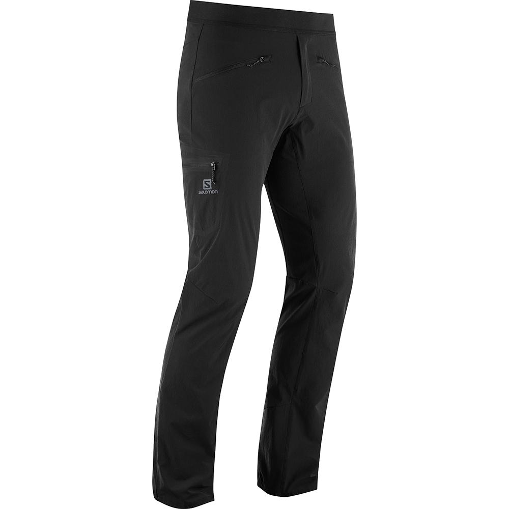 Men's Salomon WAYFARER ALPINE M Pants Black | KRYIVJ-016